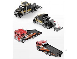Toy Car Loader Geyiie Carrier Truck Tow Truck Die Cast with Small Toys Cars Pull Back Cars Transport Trailer Car Vehicles Sets for Kids Boys Back to School