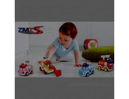 ZMZS Baby Cars Toy for 3 Year Old Boy Toddler Push Go Toy Wind Up Cars 4PCS Friction Powered Press Vehicles Infant Frist Birthday Gift for 36 Months Kids Girls