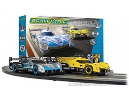 Scalextric Ginetta Racers 1:32 Analog Slot Car Race Track Set C1412T Yellow Silver & Blue