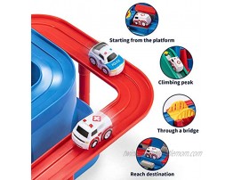 Temi Kids Race Track Toys for Boy Car Adventure Toy for 3 4 5 6 7 Years Old Boys Girls Puzzle Rail Car City Rescue Playsets Magnet Toys w 3 Mini Cars Preschool Educational Car Games Gift Toys