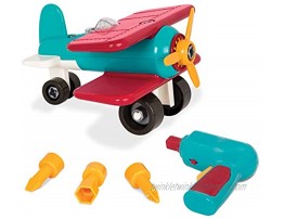 Battat – Take-Apart Airplane – Colorful Take-Apart Toy Airplane for Kids Aged 3 and Up 25pc  Blue & Red