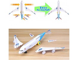 Feroxo Airplane Toys Airbus A380 Jet Plane Realistic LED Lights & Engine Sounds,Bump and Go Action Electric Light Up Toys for Boys Girls Toddlers Kids Age 2 and UpColors May Vary