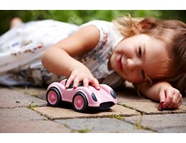 Green Toys Race Car Pink Pretend Play Motor Skills Kids Toy Vehicle. No BPA phthalates PVC. Dishwasher Safe Recycled Plastic Made in USA.