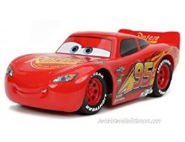 Jada Toys Pixar Cars 1:24 Lightning McQueen RC Remote Control Car 2.4 GHz Red Toys for Kids