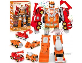Kids Toys for Boys Transform Toy: Construction Robot Car Toys for 3 4 5 6 7 8 Year Old Boys | STEM Building Toys for Boys Age 4-7 | 5 in 1 Toddler Toy Trucks Christmas Kids Gift Girl Boy Toys Age 4-8