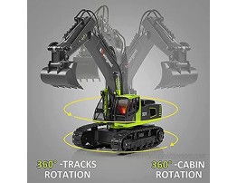 kolegend Remote Control Excavator Toy Truck 1 18 Scale RC Toys Hydraulic Excavator Construction Vehicles for Boys Girls Kids RC Tractor with Lights Rechargeable Battery