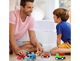 MGparty 24 Pieces Mini Pull Back City Cars and Trucks Toy Vehicles Set for Kids Children Party Favors Birthday Game Supplies