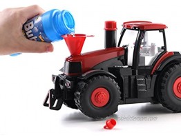 Prextex Bump & Go Bubble Blowing Farm Tractor Truck with Lights Sounds and Action Fun Toy and Gift for Kids