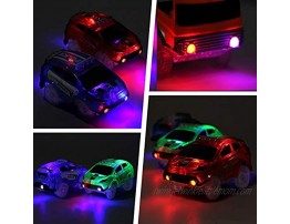 Tracks Cars Replacement only Toy Cars for Tracks Glow in The Dark Car Tracks Accessories with 5 Flashing LED Lights Compatible with Most Car Tracks for Kids Boys and Girls4pack
