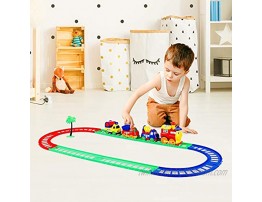 Car Track Toy,Electric Train Set for Kids,Include 8 Tracks 4 Cars and a Tree,Toddler Toys,Gift for Boys Girls