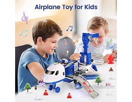 CUTE STONE Toy Airplane with Music and Light Transport Cargo Airplane Car Toy Play Set with Vehicle Car Toy Contruction Toy Accessories Best Gift for 3+ Year Old Boys and Girls