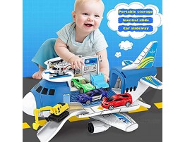 GUDEHOLO Airplane Toy Transport Cargo Car Toy Play Set for 3 4 5 Year Old Boy and Girls Take Apart Plane Aeroplane Toys Gift for Kids
