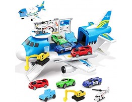 GUDEHOLO Airplane Toy Transport Cargo Car Toy Play Set for 3 4 5 Year Old Boy and Girls Take Apart Plane Aeroplane Toys Gift for Kids