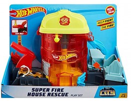 Hot Wheels City Super City Fire House Rescue Play Set Themed Play Set Connection System Ages 3 Years to 8