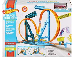 Hot Wheels Track Builder Unlimited Infinity Loop Kit with Adjustable Set-Ups & Jump That Flips Cars into Catch Cup for Kids 6 to 12 Years Old with One 1:64 Scale Vehicle