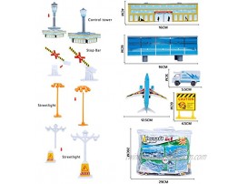International Airport Assembled Toy 8 Planes and 8 Vehicles 200 Pieces Aircraft Model Playset Simulated Scene