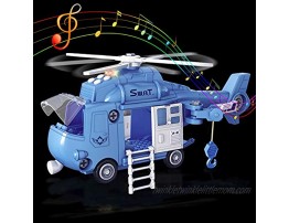 LAOSLAISI Toddler Toys for 3-5 Year Old Boys,Airplane Toy Helicopter Police Airplane Building Toys Set with Lights Sounds,Gift Toys for Boys Girls Kids Age 3-7