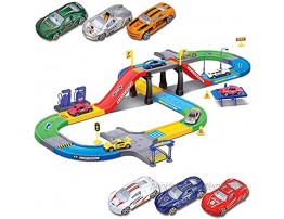 Liberty Imports My First Speed Racing Assembly Playset Includes 6 Diecast Cars