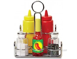 Melissa & Doug Star Diner Restaurant Play Set Best for 3 4 5 Year Olds and Up & Let's Play House! Condiment Set Best for 3 4 and 5 Year Olds