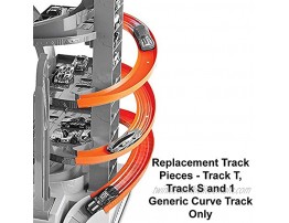 Replacement Parts for Ultimate Garage Hot Wheels Ultimate Garage Vehicle Playset FTB69 ~ Replacement Track Pieces ~ Includes 3 Track Parts ~ Track T Track S and 1 Generic Curve Track