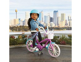 Journey Girls Bike with Helmet Streamers Basket and Wheels that Roll for 18-Inch Journey Girls Doll