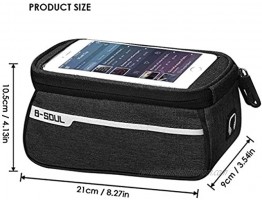 Cycling Bike Phone Mount Bag Holder Bicycle Top Tube Handlebar Case for iPhone 12 Pro Max 11 XS Max Samsung Galaxy S20 FE 5G S21 Plus Note 20 S21 Ultra A12 A21S Moto G Power Pixel 4a 5G LG V60