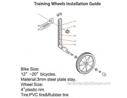 DRBIKE Adjustable Training Wheels for 12 14 16 18 20 Inch Kids Bike Kids Bike Stabilizer Blue
