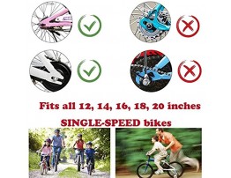 DREAMWIN Training Wheels Flash Mute Wheel Bicycle stabiliser Mounted Kit with Bike Bell Compatible for Bikes of 12 14 16 18 20 Inch