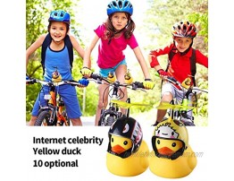 KELLER Lovely Squeeze Rubber Duck Bicycle Horns Silicone Elasticity Belt Easily Install Bike Bell for Kids Sport Outdoor Decorations Gift