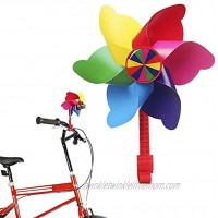 MINI-FACTORY Bike Handlebar Flower Pinwheel for Kids Spinning Pinwheel Decoration for Kid's Bicycle Easy Snap On