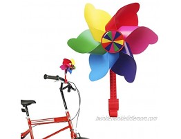 MINI-FACTORY Bike Handlebar Flower Pinwheel for Kids Spinning Pinwheel Decoration for Kid's Bicycle Easy Snap On