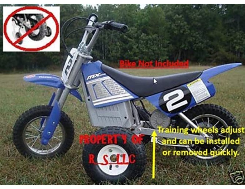 RSLLC Adjustable Motorcycle Training Wheels for Razor MX350 MX400 MX350 Dirt Rocket MX400 Dirt Rocket MX 350 and MX 400 Bike NOT included