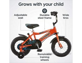 Schwinn Grit and Petunia Steerable Kids Bike Boys and Girls Beginner Bicycle 12-Inch Wheels Training Wheels Easily Removed Parent Push Handle with Water Bottle Holder Multiple Colors