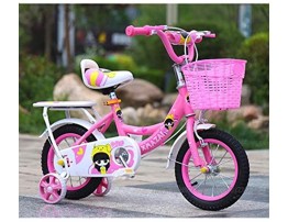 JLFSDB Kids Bike BMX Bike for Kids Boys Girls Bicycle Kids Bike,Adjustable Toddler Children Training Bicycle for 2-8 Years Old in Size 12 14 16 Inch with Double Brakes Color : Pink Size : 16 inch