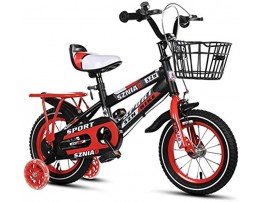 JLFSDB Kids Bike BMX Bike for Kids Boys Girls Bicycle Kids Bike,Boy's Girl's Toddler Training Scooter Bike for 2-11 Years with Flash Wheels and Stabilisers,95% Assembled Color : Red Size : 14inch