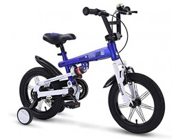 JLFSDB Kids Bike BMX Bike for Kids Boys Girls Bicycle Kids Bike,Child Steel Bicycle for 2-8 Years Boy Girl's Training Bike,in Size 14”16”18”Bicycle with Stabilisers Color : Blue Size : 14inch