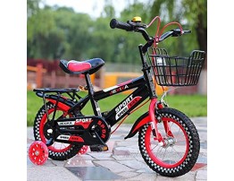 JLFSDB Kids Bike BMX Bike for Kids Boys Girls Bicycle Kids Bike,Toddler Scooter Bike for 2-11 Years Boy’s Girl’s Adjustable Steel Children Bicycle with Flash Wheels Color : Red Size : 18 inch