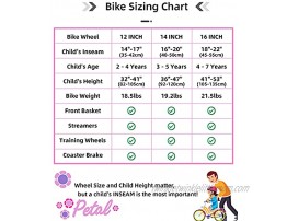 JOYSTAR 12 14 16 Inch Kids Bike with Training Wheels for 2-7 Years Old Girls 32 53 Tall Toddler Bike with 85% Assembled Blue Pink Purple