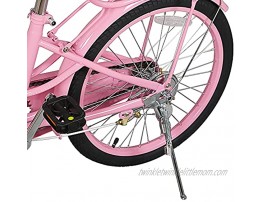 Kids Bike 20 inch Boys Girls Bike with Hand Brake and Kickstand Adjustable Seat Steel Frame Kids Bicycle for Toddlers and Children Pink