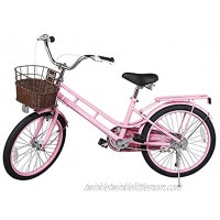 Kids Bike 20 inch Boys Girls Bike with Hand Brake and Kickstand Adjustable Seat Steel Frame Kids Bicycle for Toddlers and Children Pink