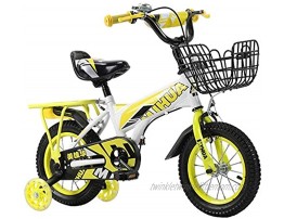 Kids Bike BMX Bike for Kids Boys Girls Bicycle Kids Bike ,for Boy's Girl's,Toddler Training Bike For 2-9 Years 12”,14”,16”,18”Childrens Bicycle With Training Wheels  Color : Yellow  Size : 12inch
