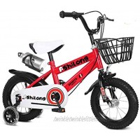 Kids Bike BMX Bike for Kids Boys Girls Bicycle Kids Bike,Toddler Bike Adjustable Children Training Bicycle For 2-8 Years Old In Size 12” 14” 16” 18” With Water Bottle  Color : Red  Size : 18 inch