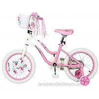 LPP Kids Bike Princess Bike for Boys and Girls 12 14 16 18 Inch Children Bicycle with Training Wheels Basket for 2-10 Years Child