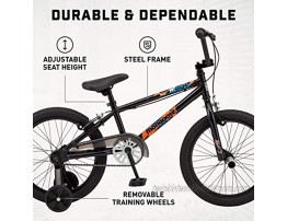 Mongoose Switch BMX Bike for Kids 18-Inch Wheels Includes Removable Training Wheels Black