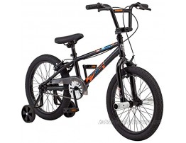 Mongoose Switch BMX Bike for Kids 18-Inch Wheels Includes Removable Training Wheels  Black