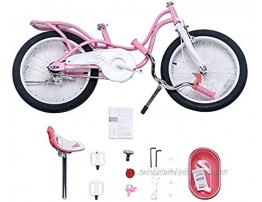 RoyalBaby Girl's Bike Little Swan for 3-9 Years Old 14 16 18 Inch Kids Bike with Training Wheels or Kickstand Basket Girls Child's Bicycle Pink White