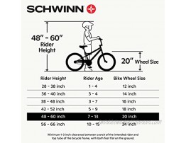 Schwinn Koen Boys Bike for Toddlers and Kids 20-Inch Wheels Black