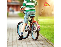 soarflight Kids Bicycle Safety Flag Children Bike Cycles Safety Triangular Flag with Mounting Bracket for Boys Girls Cycling 18m Active