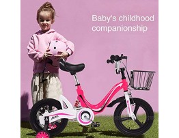 Tengma Girls Bike 16 Inch Kids Bike with Basket & Training Wheels,Kids Cruiser Bike Magnesium Alloy Bicycle for 4-11 Years Old Girls & Boys Pink