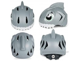 ANIMILES Kids Bike Helmet Toddler Bicycle Helmets 3D Shark Helmet for Boys Girls Ages 3-6 Years. Adjustable Comfortable Children's Helmet for Bike Scooters and Skating